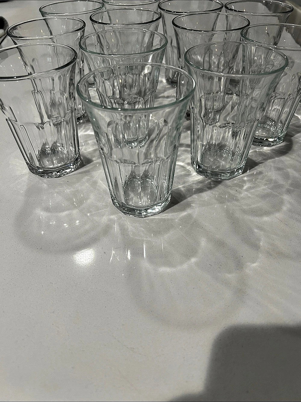 Bormioli Rocco Tampered Clear Ribbed Drinking Glasses Set of 12